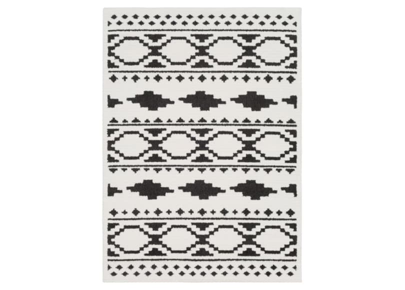 graphic tile shag rug