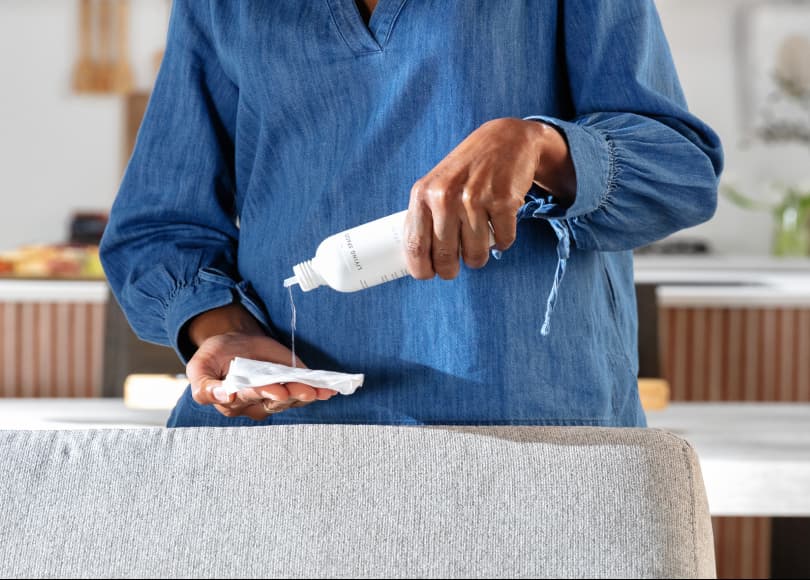 how to clean a fabric sofa for stains