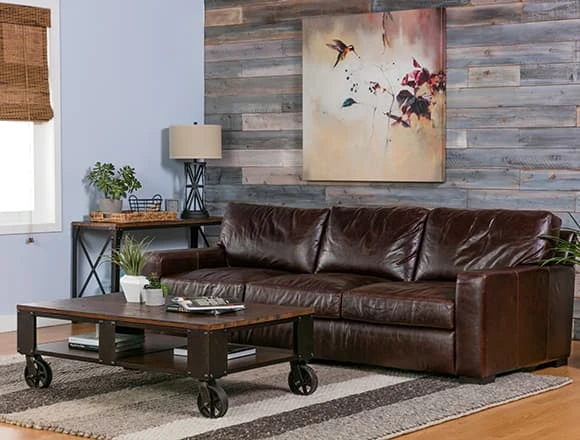 Industrial Living Room with Gordon Sofa