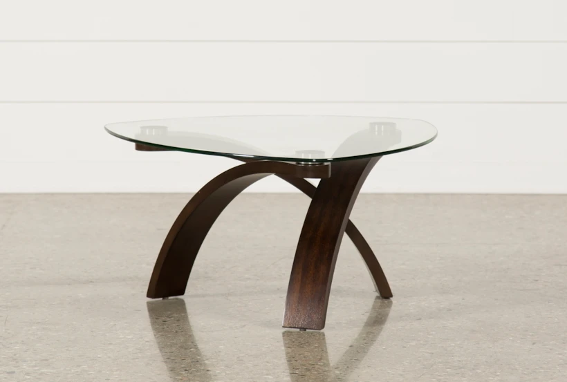 Allure Glass Triangle Coffee Table - 360