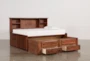 Sedona Full Wood Bookcase Daybed Bed With 2- Drawer Captains Trundle - Top