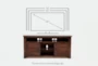 Canyon Brown 64" Rustic TV Stand - Dimensions Diagram
