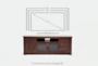 Canyon Brown 74" Rustic TV Stand - Dimensions Diagram