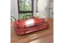 2 Piece Set Red Metal Trays - Room