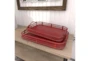 2 Piece Set Red Metal Trays - Room