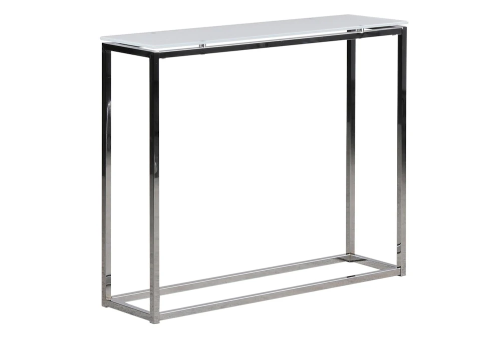Shane White Glass 36" Console Table