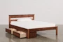 Sedona Full Wood Platform Bed With Single 2- Drawer Storage Unit - Side