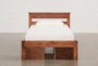 Sedona Twin Wood Platform Bed With Double 2- Drawer Storage Unit - Side