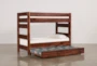 Sedona Twin Over Twin Wood Bunk Bed With Trundle With Mattress - Side