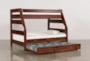 Sedona Twin Over Full Wood Bunk Bed With Trundle With Mattress - Side