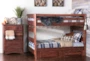 Sedona Full Over Full Wood Bunk Bed With 2-Drawer Storage Unit - Room