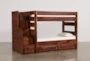 Sedona Twin Over Twin Wood Bunk Bed With 2-Drawer Storage Unit & Stairway Chest - Signature