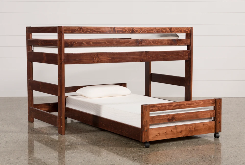 Sedona Junior Wood Loft Bed With Twin Caster Bed