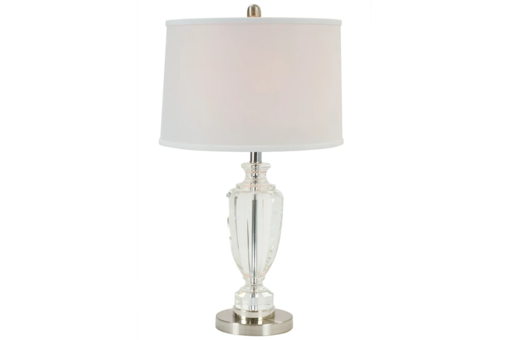 28 Inch Clear Crystal Vase Shape Table Lamp