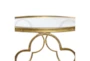 20" Lalita Metal + Glass Accent Table - Detail