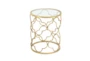 20" Lalita Metal + Glass Accent Table - Material