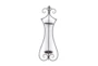 31 Inch Scroll Metal & Glass Candle Sconce - Back