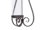 31 Inch Scroll Metal & Glass Candle Sconce - Detail