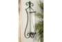 31 Inch Scroll Metal & Glass Candle Sconce - Room