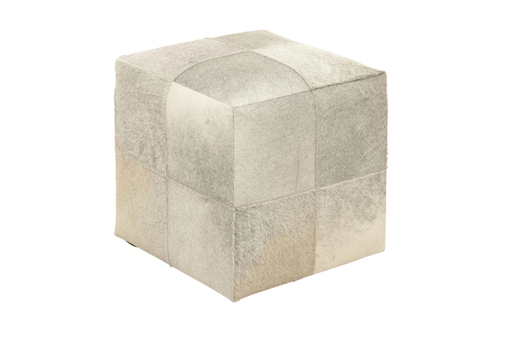 16 Inch Cubed Hide Ottoman