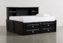 Summit Black Full Wood Bookcased Platform Daybed With 4-Drawer Storage Unit - Signature
