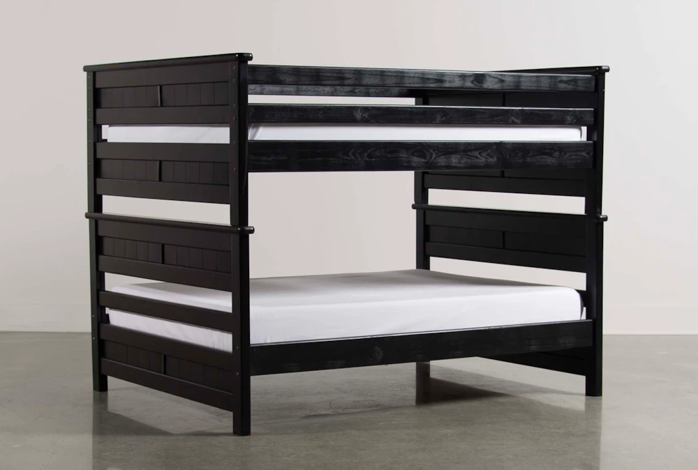 Summit Black Full Over Full Wood Bunk Bed