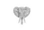 16 Inch Silver Elephant Head - Material