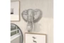 16 Inch Silver Elephant Head - Room