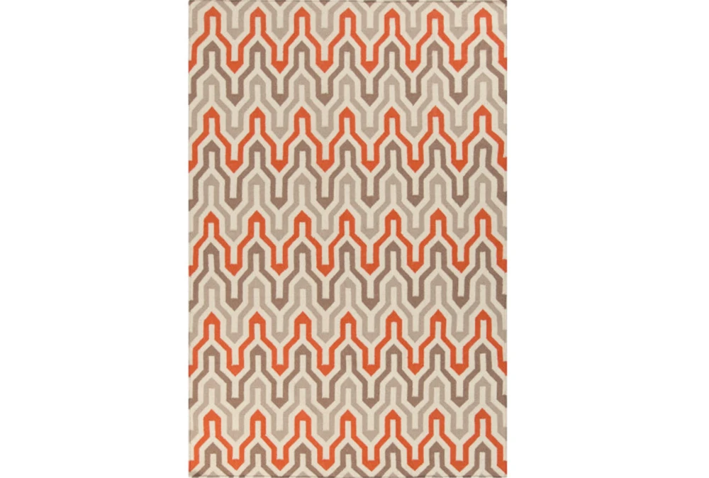 3'5"x5'5" Rug-Andres Taupe/Tangerine