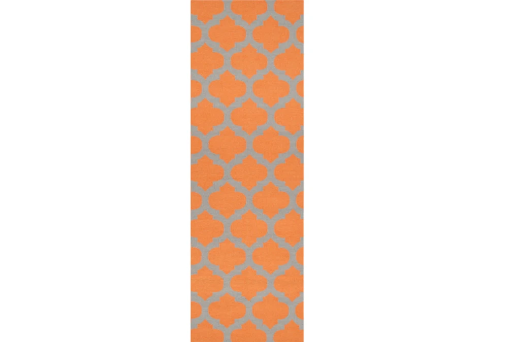 2'5"x8' Rug-Tron Tangerine/Grey
