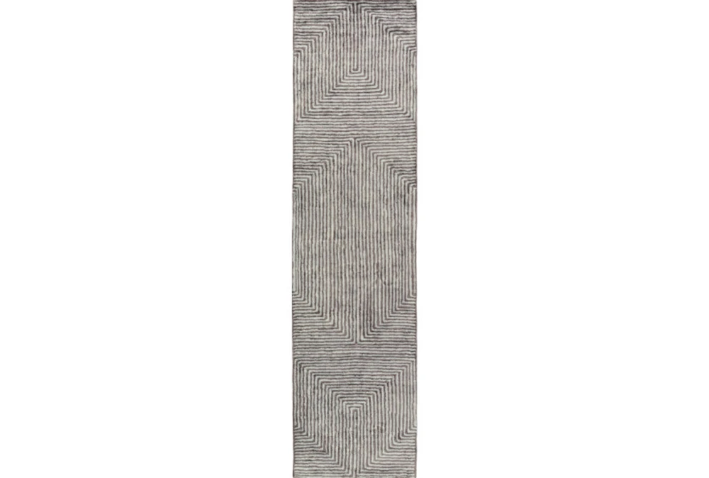 2'5"x10' Rug-Ranura Light Grey