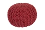 Pouf-Cabled Cherry - Signature