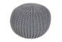 Pouf-Cabled Grey - Signature