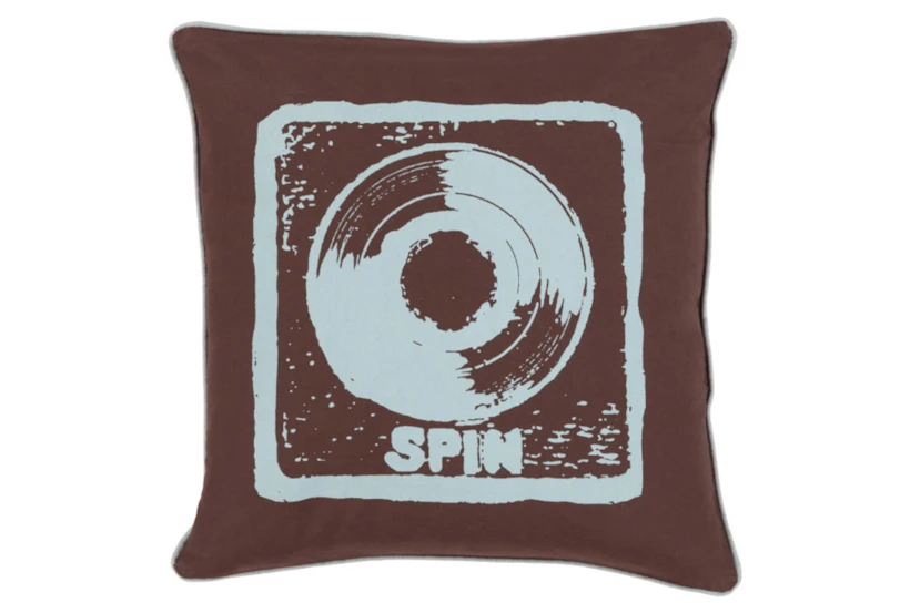 Accent Pillow-Spin Black/Slate 18X18 - 360