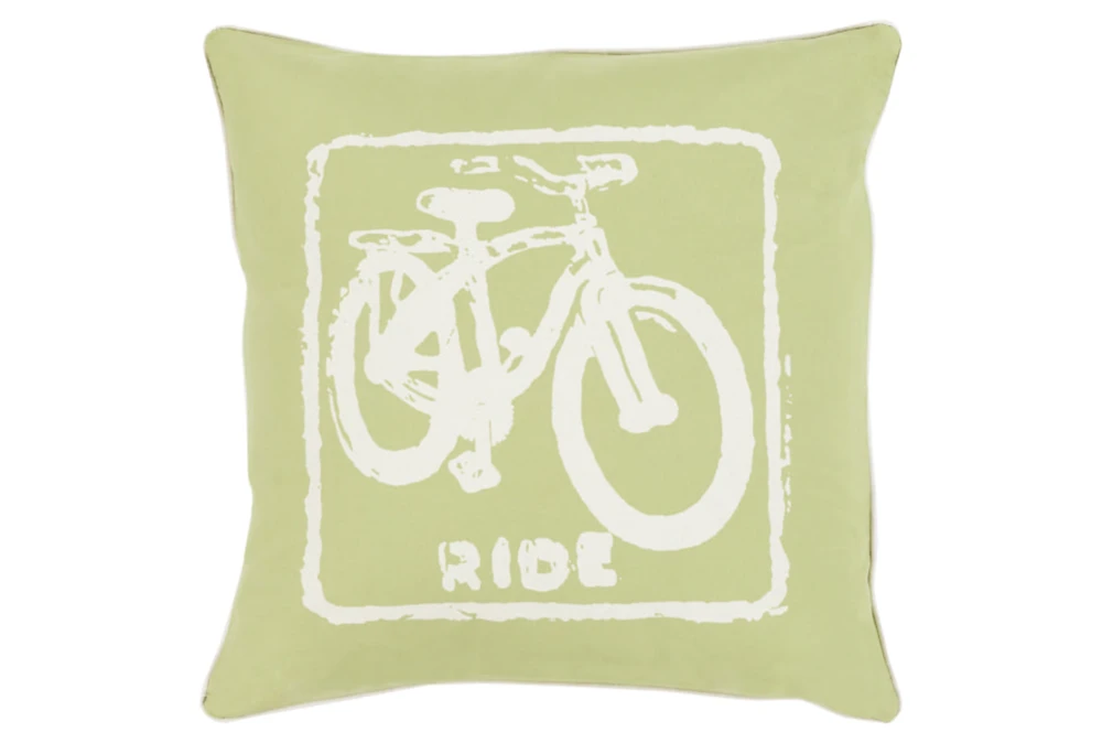 Accent Pillow-Ride Lime/Ivory 18X18