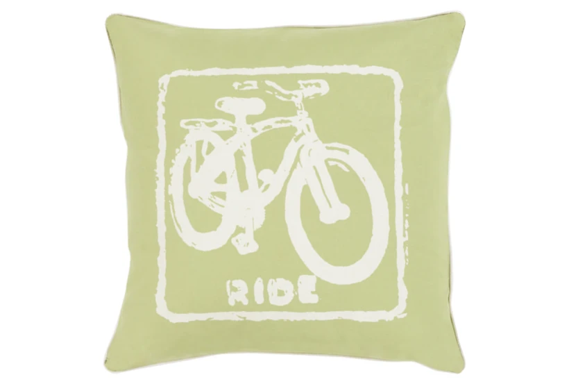 Accent Pillow-Ride Lime/Ivory 18X18 - 360