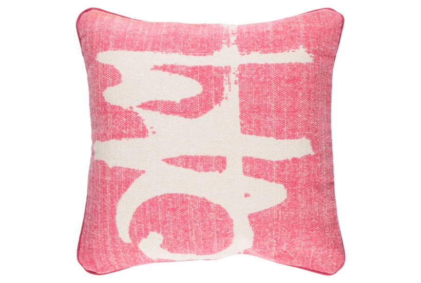 Accent Pillow-Amos Abstract Light Grey/Pink 20X20 - 360