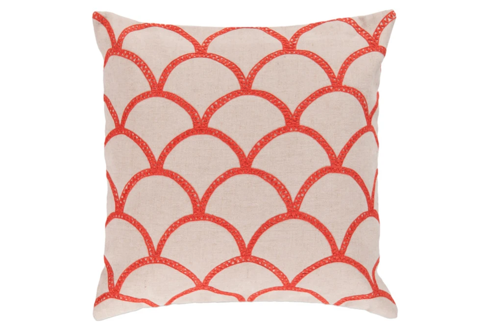 Accent Pillow-Scales Geo Ivory/Poppy 22X22