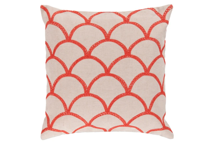 Accent Pillow-Scales Geo Ivory/Poppy 22X22 - 360