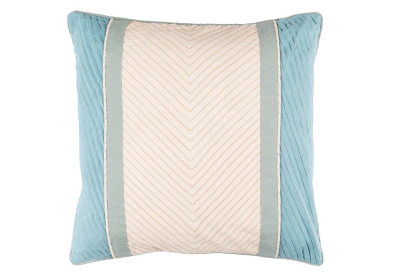 Accent Pillow-Polly Blue Stripe 18X18 - 360