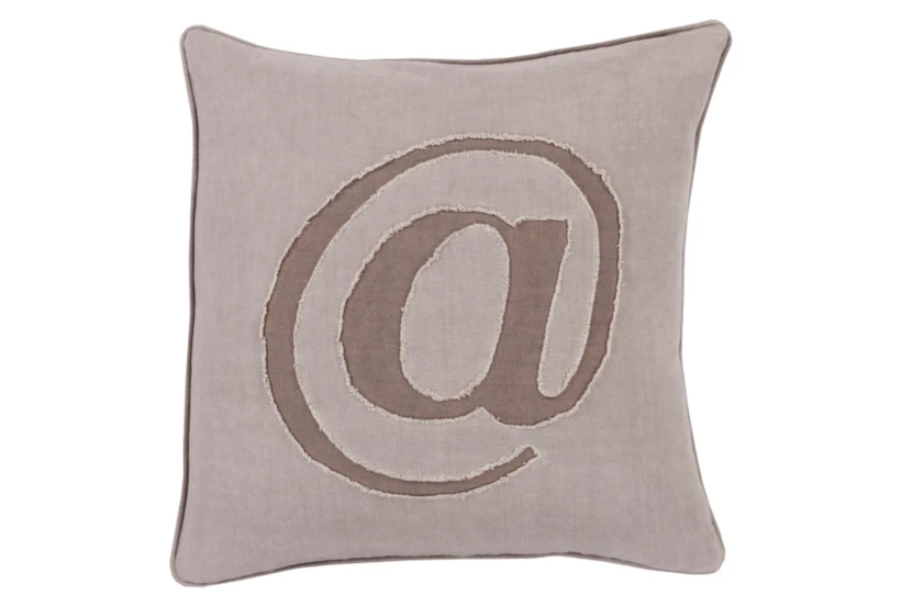 Accent Pillow-Atmark Taupe 18X18 - 360