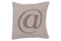 Accent Pillow-Atmark Taupe 18X18 - Signature