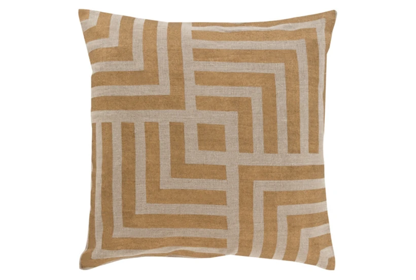Accent Pillow-Celisse Striped Square Dark Tan 18X18 - 360