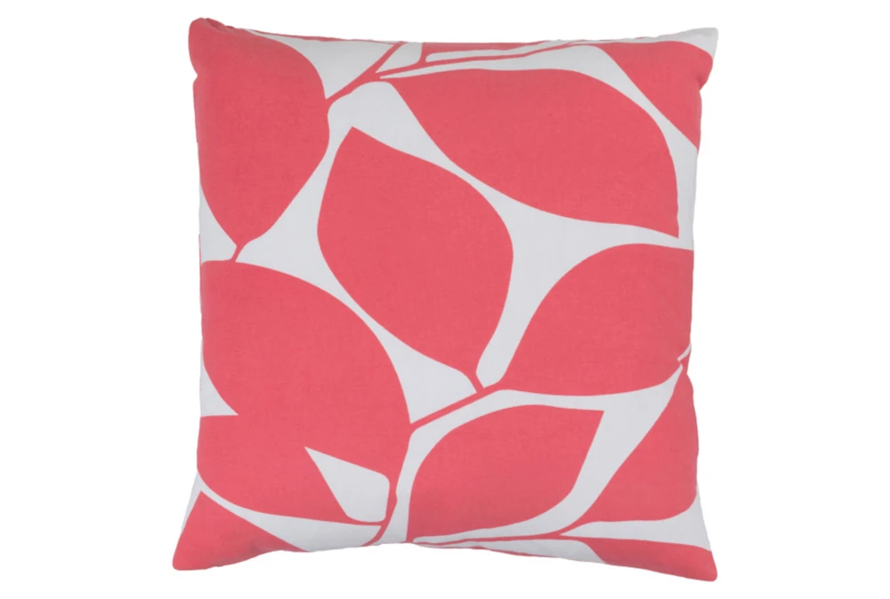 Accent Pillow-Leaflet Pink/Grey 18X18