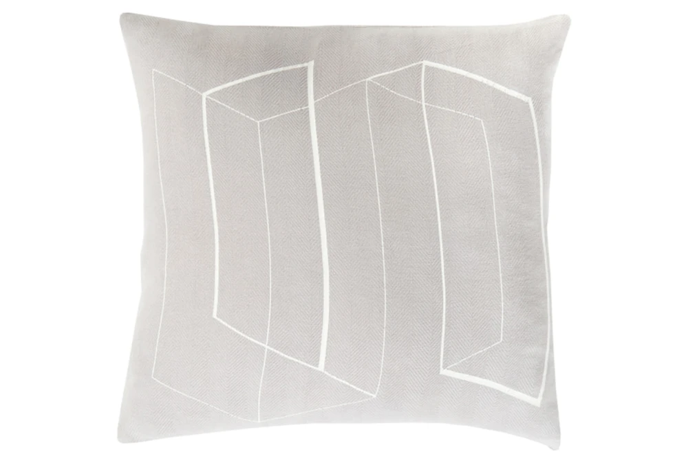 Accent Pillow-Rooms Geo Light Grey/Ivory 22X22