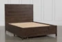 Rowan Espresso Queen Wood Panel Bed WithStorage - Side