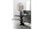 25 Inch Dark Grey Concrete Drum Table Lamp - Room