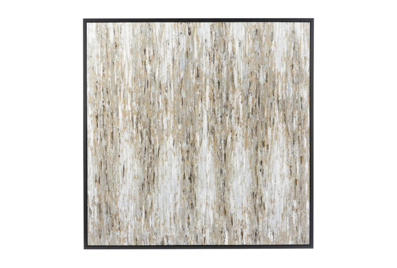 White Contemporary Abstract Canvas Wall Art, 47"x 47" - 360