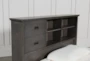Owen Grey Full Wood Bookcase Bed With Trundle Storage - Detail