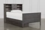 Owen Grey Full Wood Bookcase Bed With Single 2-Drawer Storage Unit - Signature
